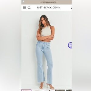 Just Black Women's Sky Blue Flare Jeans